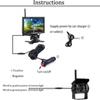 Wireless Car Backup Camera and Monitor Kit, Waterproof Night Vision Wireless Rear View Camera 7 Inch LCD Monitor Parking System