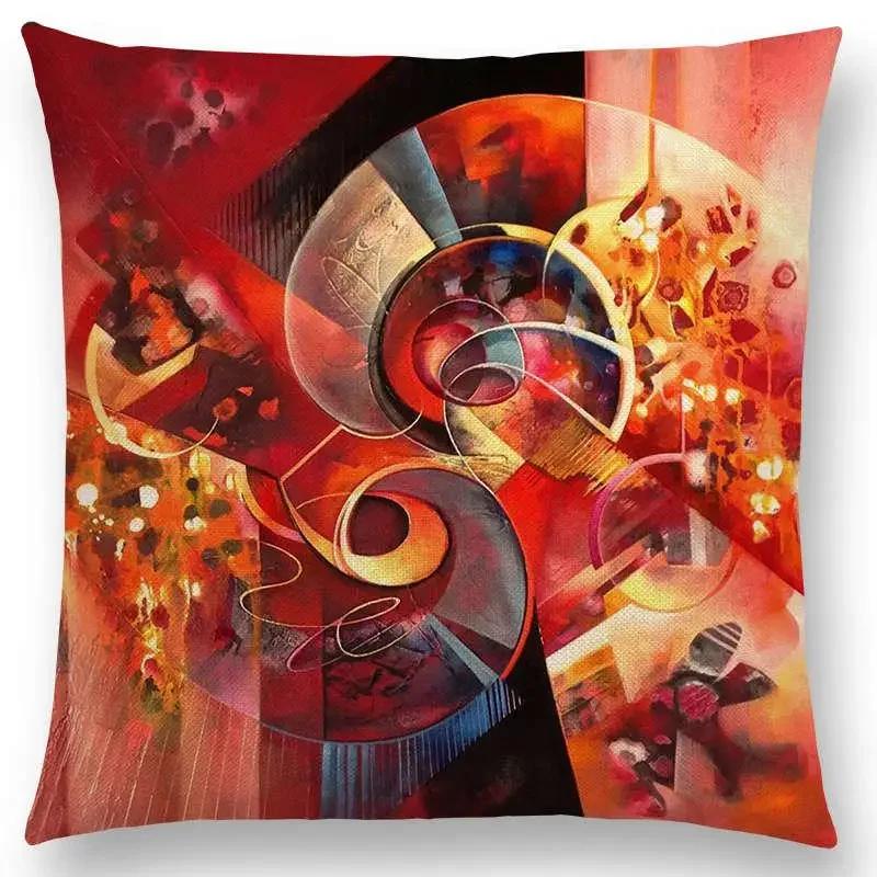 Neue Malerei im abstrakten Stil Skulptur Mysteriöses Muster Kissenbezug Sofa Zierkissenbezug