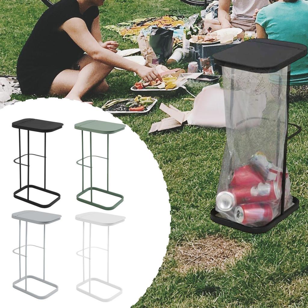 Garbage Bag Holder Organizer, Modern Decorative Outdoor Trash Can, for Recycling,