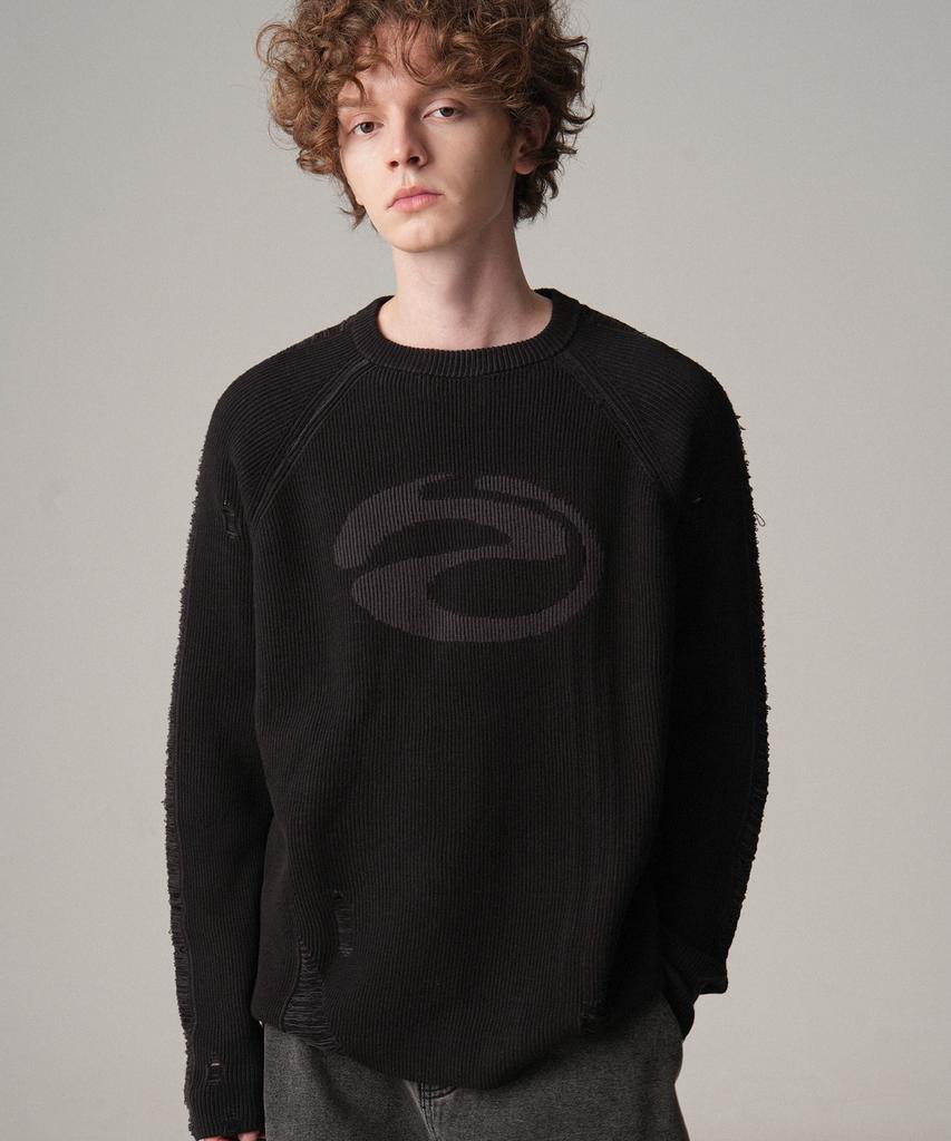 ZENDUST Marc Damage Raglan Strick - 2Farben