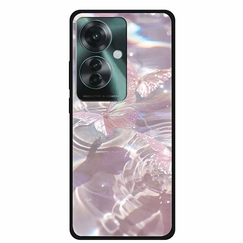 Phone Case for Oppo Reno11 A Silicone TPU Soft Back Cover for Reno 11 A 11A Fashion Shell Floral Shiled Capa 6.7" Funda