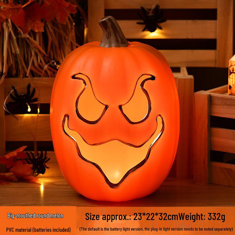 Halloween Light-Up Hollow Pumpkin Lantern for Outdoor Decor