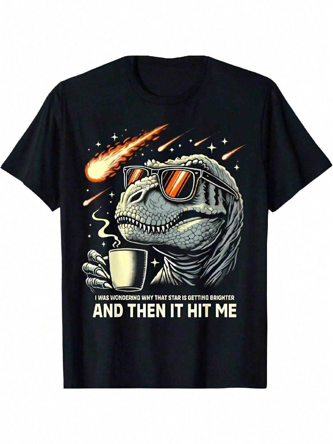 Dinosaur T-Rex Coffee Novelty unisex Funny Dinosaur T-Shirt_1o S