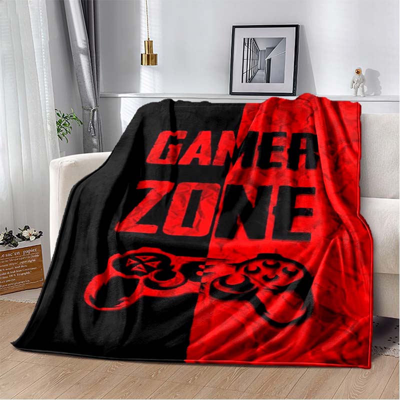 Gaming Flannel Blanket Gamer Gamepad Throw Blanket 3D Print Ultra Soft Home Decor Comfortable Bedding For Sofa Bed Couch Travel