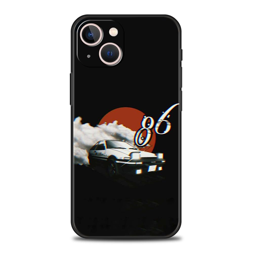 Initial D AE86 Phone Case for iPhone 16 15 14 13 12 Pro Max 11 Pro Max 7 8 Plus XS XR Shockproof Soft Shell Capas Bag TPU