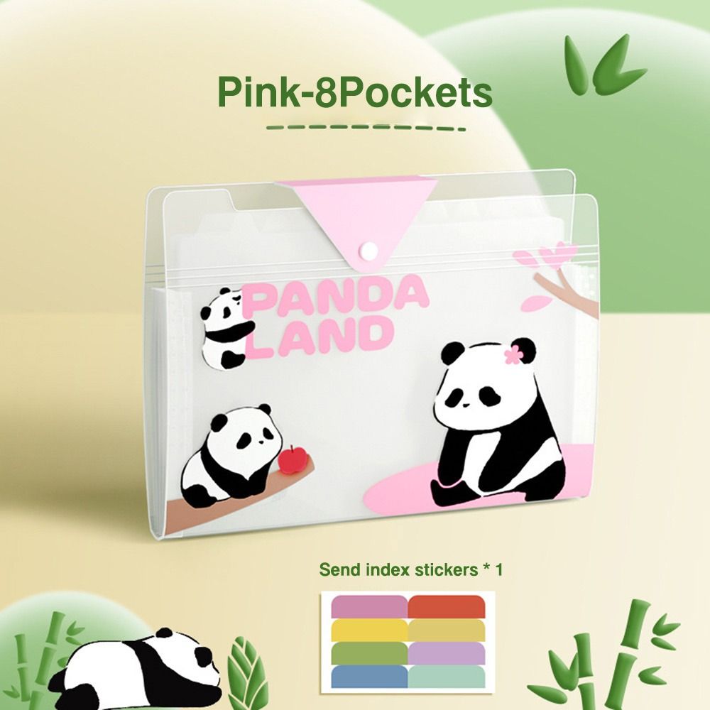 

5/8/12 Pockets A4 File Folder Classified Archive Bag Fashion Envelope Folder School Office Pink-8 Pockets