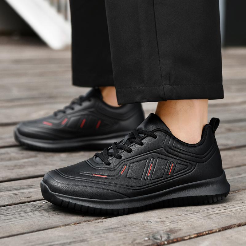 Hotel Chef Shoes Four Seasons Light Non-slip Soft Sole Kitchen Work Shoes Men's Plus Size Breathable Fashion Casual Walking Shoe