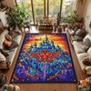 Gaming Rug Non-slip Zelda Triforce Mat for Game Room Home Decor