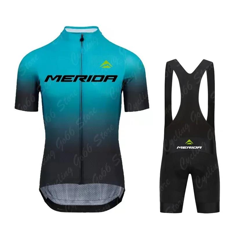 2026 Summer Breathable Cycling Suit Set Maillot Cycling Clothing Road Bike Suit Mountain Bicycle Shirt Bib Shorts MTB Ropa Merida