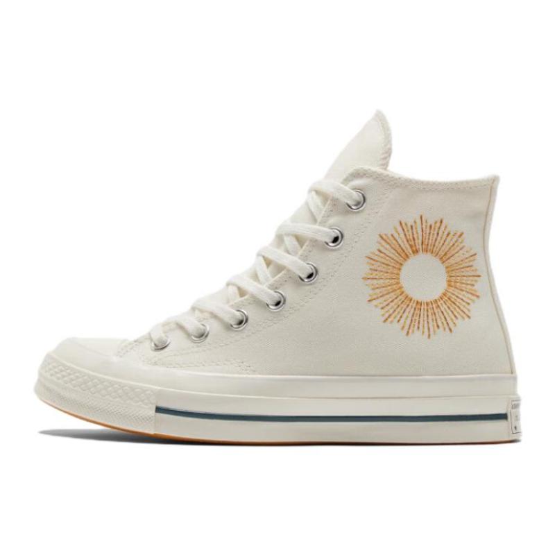 

Converse Chuck Taylor All Star 1970-х годов Небесный узор Модный комфорт Высокие эспадрильи Женские Молочно-белый 37.5