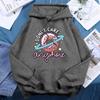 Donut Care Mararon Niedlicher Grafik Damen Hoodie Harajuku Vintage Hoodies Bedruckt Hip Hop Übergroßer Hoodie Mode Weibliche Streetwear