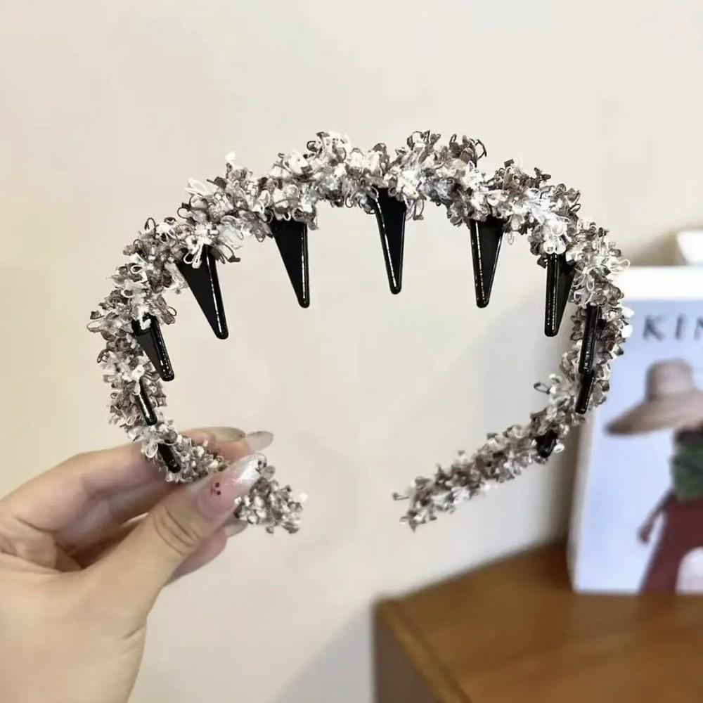 

Волнистый обруч для волос Элегантная повязка на голову Тренд Головной убор Женщины хаки