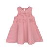 Girls Pink Sleeveless Princess Dress Solid Fashion Bow Decoration Summer Children Clothing