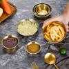 1Pcs 304 Stainless Steel Sauce Dishes Sushi Dipping Seasoning Tray Round Sauce Plate