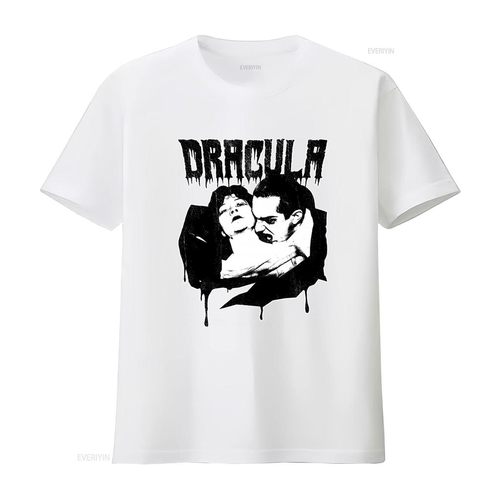 Dracula Vampire Biss Bela Lugosi T-Shirt für Herren Gothic Horrorfilm Inspiriertes Design vintage Gewaschenes Oberteil für den Alltag