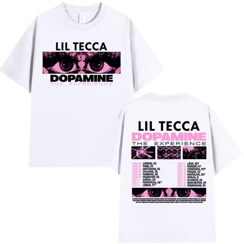 Lil Tecca Dopamne The Experience Tour 2026 Merch T Shirt Unisexs Women Harajuku Aesthetic Fashion Short Sleeve Tshirts Streetwear