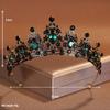 Bridal Headwear Green-Colour Women's Fashion Party Crown Girl Performance Tiaras