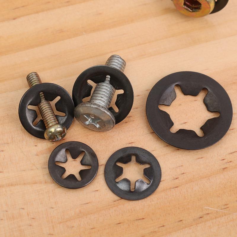Wholesale Internal Tooth Starlock Washers 7 Size Push On Locking Washer Nuts Retainning Clips Hardware Fasteners Assortment Kits