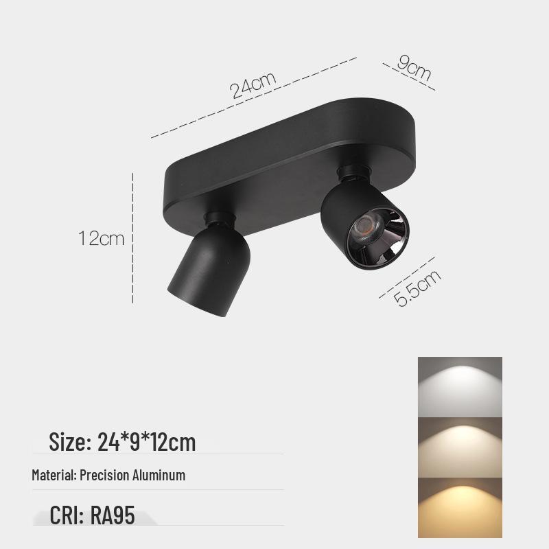 Adjustable Anti-Glare Folding Ceiling Spotlight with High Color Rendering for Household or Picture Lighting