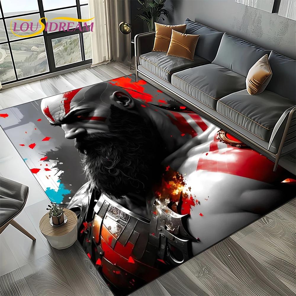 27 Style Kratos God of War Games Cartoon Carpet Rug for Living Room Bedroom Home Sofa Decoration,Kid Area Rug Non-slip Floor Mat