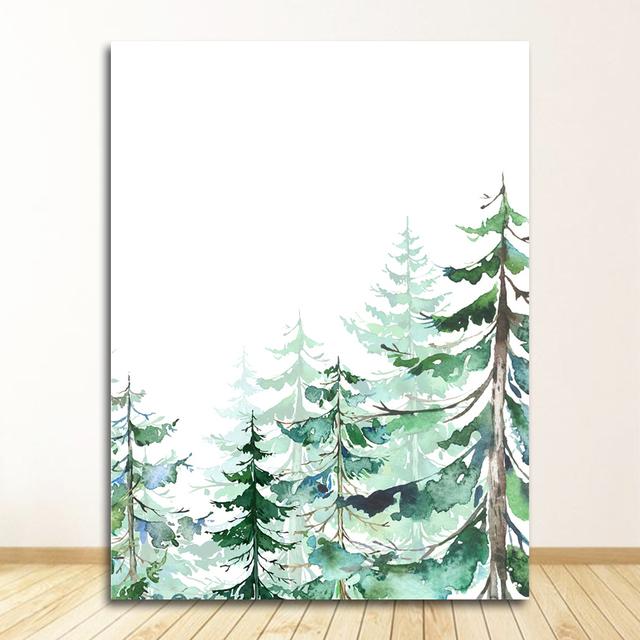 Painting Fox Deer Bear Wall Picture Kids Room Decor Woodland Animal Print Nursery Wall Art Painting Nordic Poster Cartoon Canvas