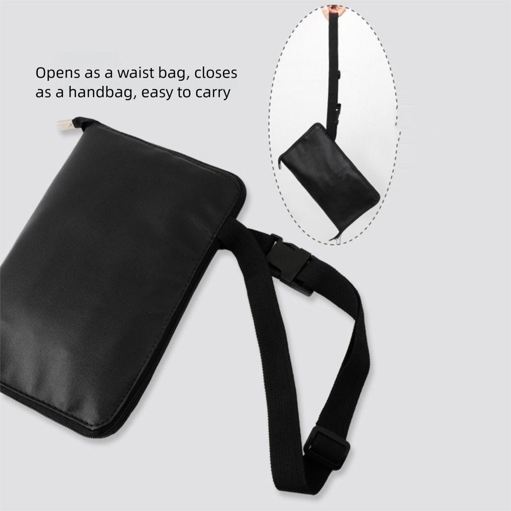 Large Capacity Makeup Brushes Waist Bag 24 Pockets Travel Brush Organizer Makeup Artist