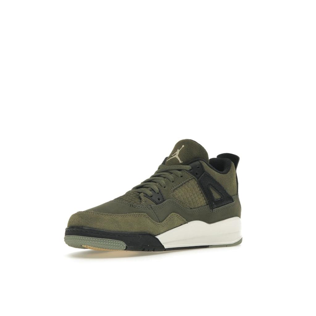 Air Jordan 4 Retro SE Craft PS Olijf Kinder Sneakers Groen Medium-Olijf Bleek-Vanille FB9929-200