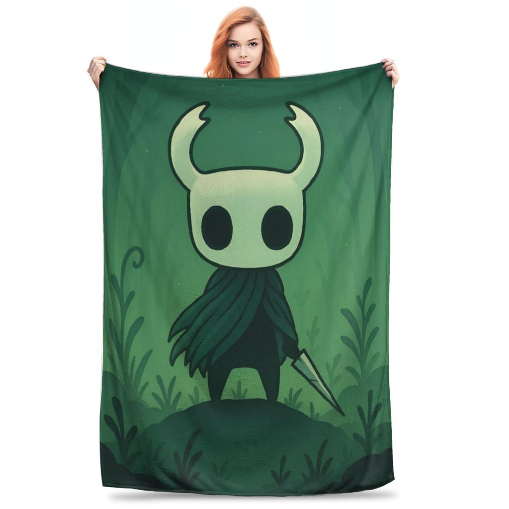 Hollow Knight Fashion Digital Printed Blanket Warm Soft Plush Throw Blanket For Students Living Room Flannel Bedspread Bed Cover