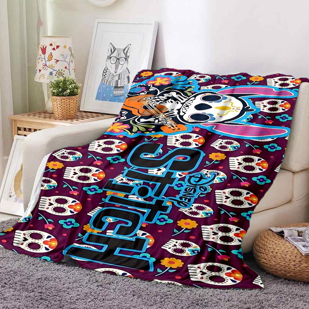 1Pc Day Dead Celebration Flannel Blanket, Soft And Comfortable, Casual Warm, Camping Travel, Christmas, Halloween Xmas Gift S1138