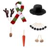 Carrot Noses Xmas Snowman Decorating Kit Scarf Christmas Snowman Kit  Kids Toy