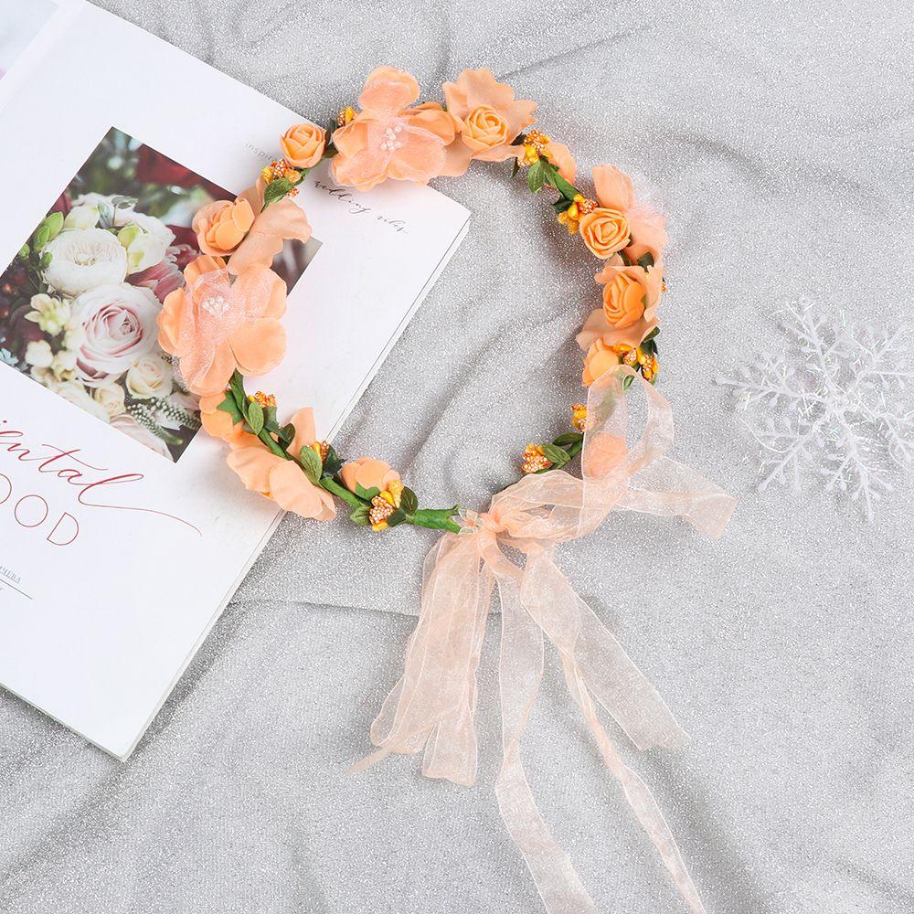 Hair Accessories Flower Hairband Crown Forehead Hair Band Wedding Garland Bride Hair Wreaths