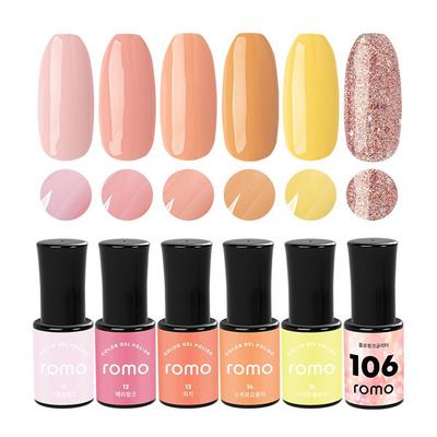 ROMO Lomo Gel Nail 6-piece Set, 03. Romo Gel 6-piece 6B1 [Spring Garden Set], 1 Piece, 30ml
