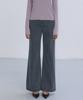 Enor Semi Wide High-Rise Denim Pants - Dark Gray