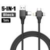5-in-1 USB-C Ladekabel Typ-C Laderkabel 4 in 1 USB Typ-C Kabel PD 65W 27W Schnellladung für iPhone Samsung Xiaomi