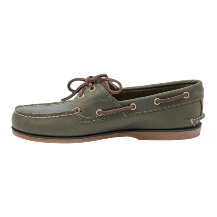 Timberland Classic Boat Comfortable Fashion Classic Boat Shoes Lightweight Low-Top Casual Shoes Men Sneaker Olive-Green 0A4187