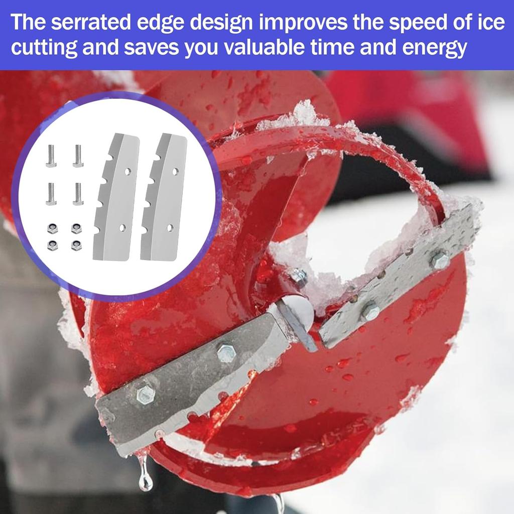 Ice Auger Blades 28340 for Eskimo Quantum 8 Inch Hand Ice Augers Blades (with Bolts Nuts