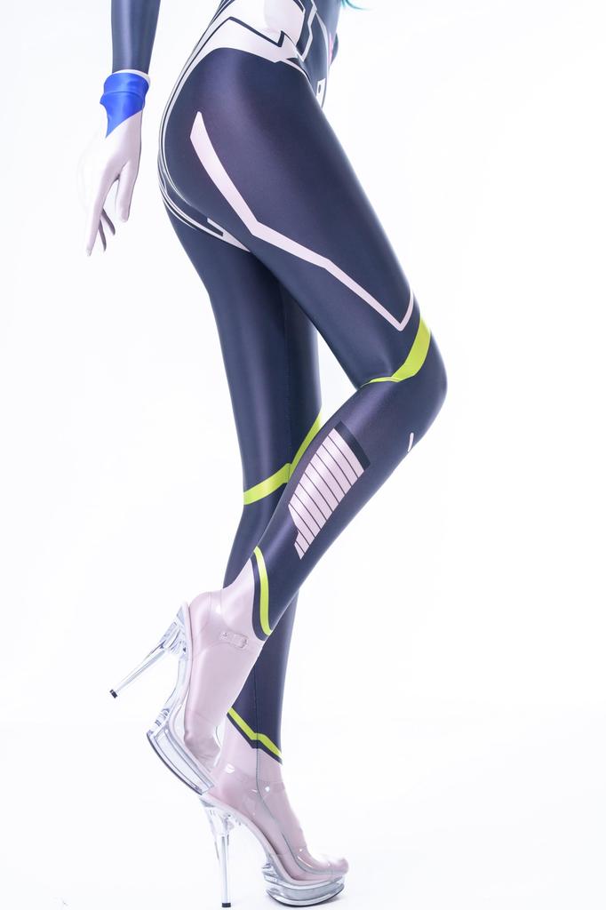 Sexy Full Body Zentai Costume with Back Smooth and Shiny Dance Tights LOST-G Gloves, Zipper, (L, BLACK)