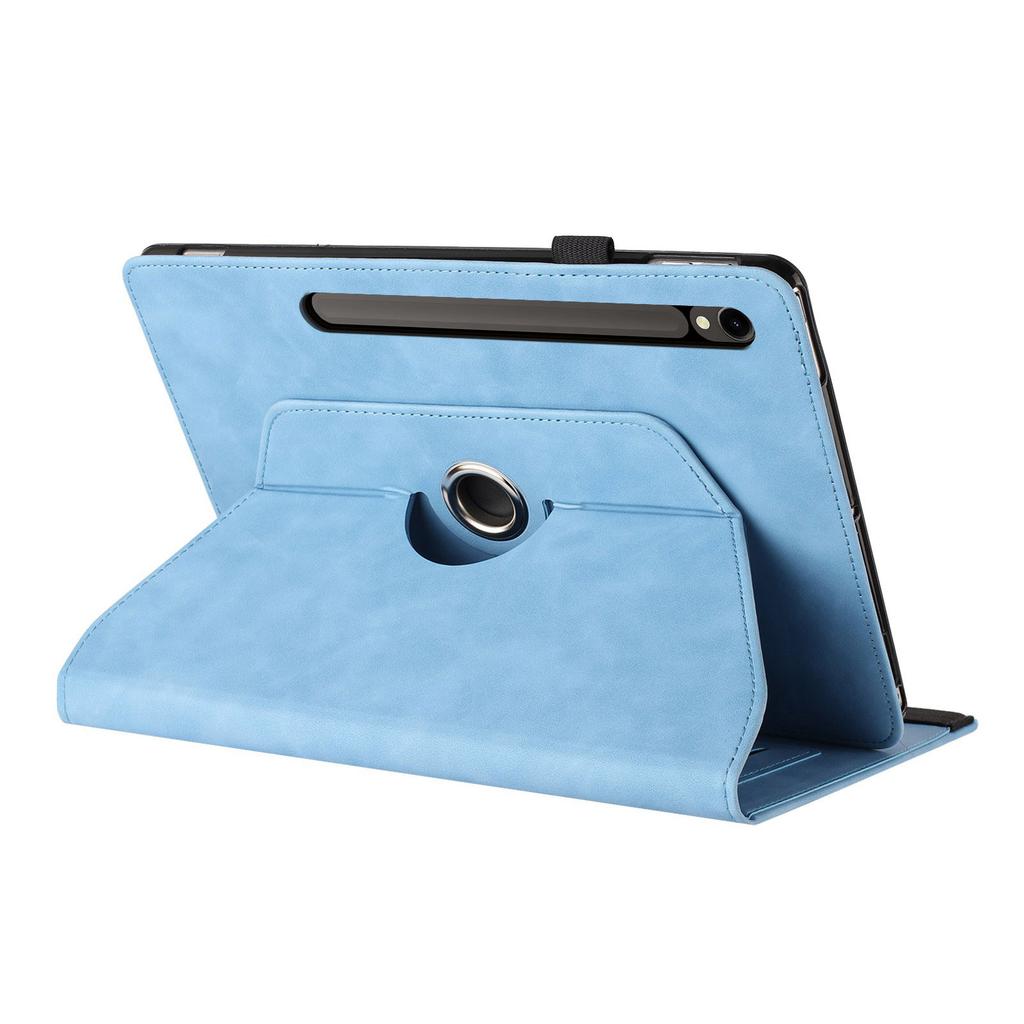Tablet Case For Samsung Galaxy Tab S10 FE/S9 FE/S9 Rotating Stand Solid Color PU Leather Cover