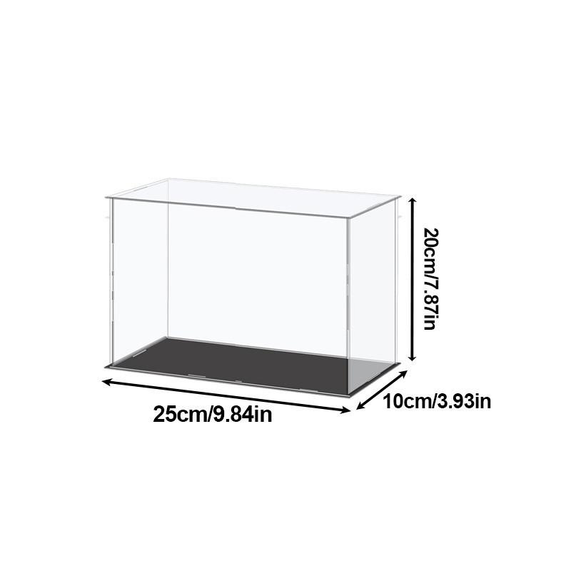 Акриловая витрина разных размеров для коллекционных предметов Сборная прозрачная акриловая коробка Защитная витрина для фигурок Организация игрушек 25*10*20cm