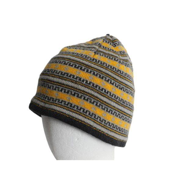 Used [Discount coupons now available!] 90s Columbia bonbon all over pattern knit cap free size / Old Columbia hat watch fleece liner cold protection