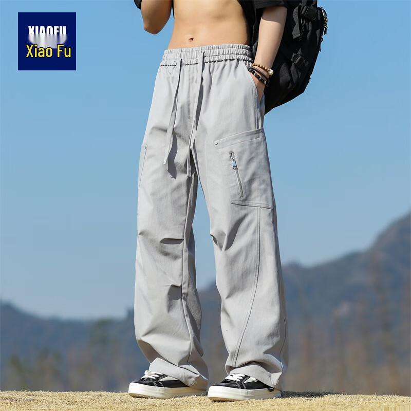 Men s American Trendy Straight-Leg Cargo Pants 3XL