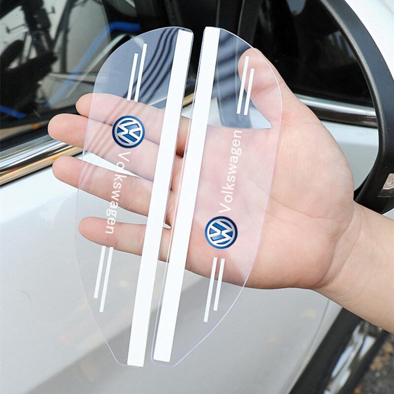 For VOLKSWAGEN VW 2PCS PVC Car Side View Mirror Rain-shield Visor Accessories For Volkswagen Golf Touareg Beetle Jetta Passat Po