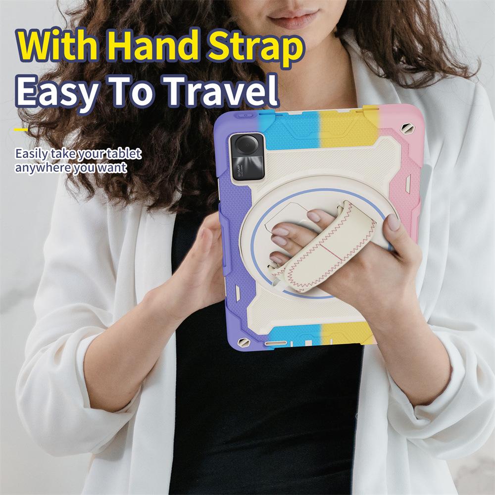Suitable for Xiaomi Poco 12.1inch Tablet Protective Case Redmi Pro 12.1 with Hand Strap and 360-degree Rotating Stand 6SPro