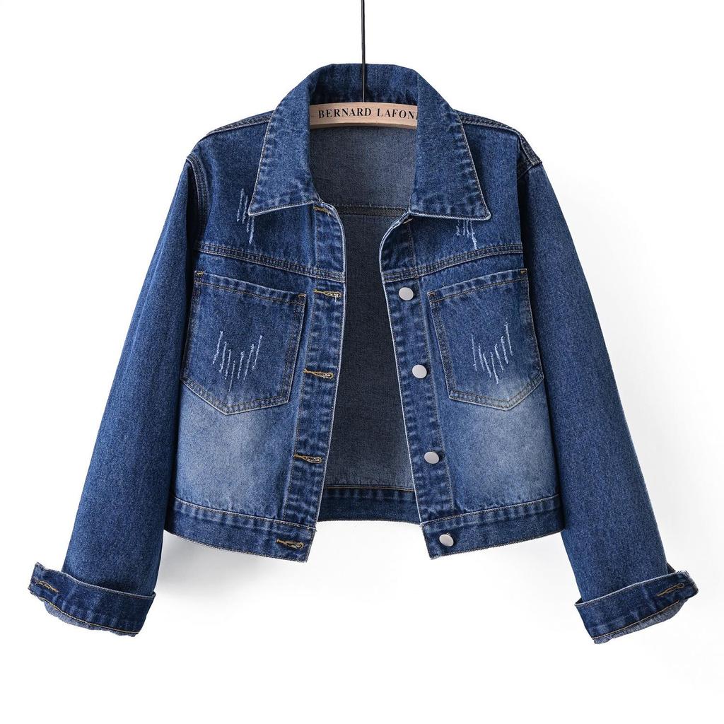 2026 Korean Style Slim Fit Short Denim Jacket for Women - Versatile Casual Spring/Autumn Top