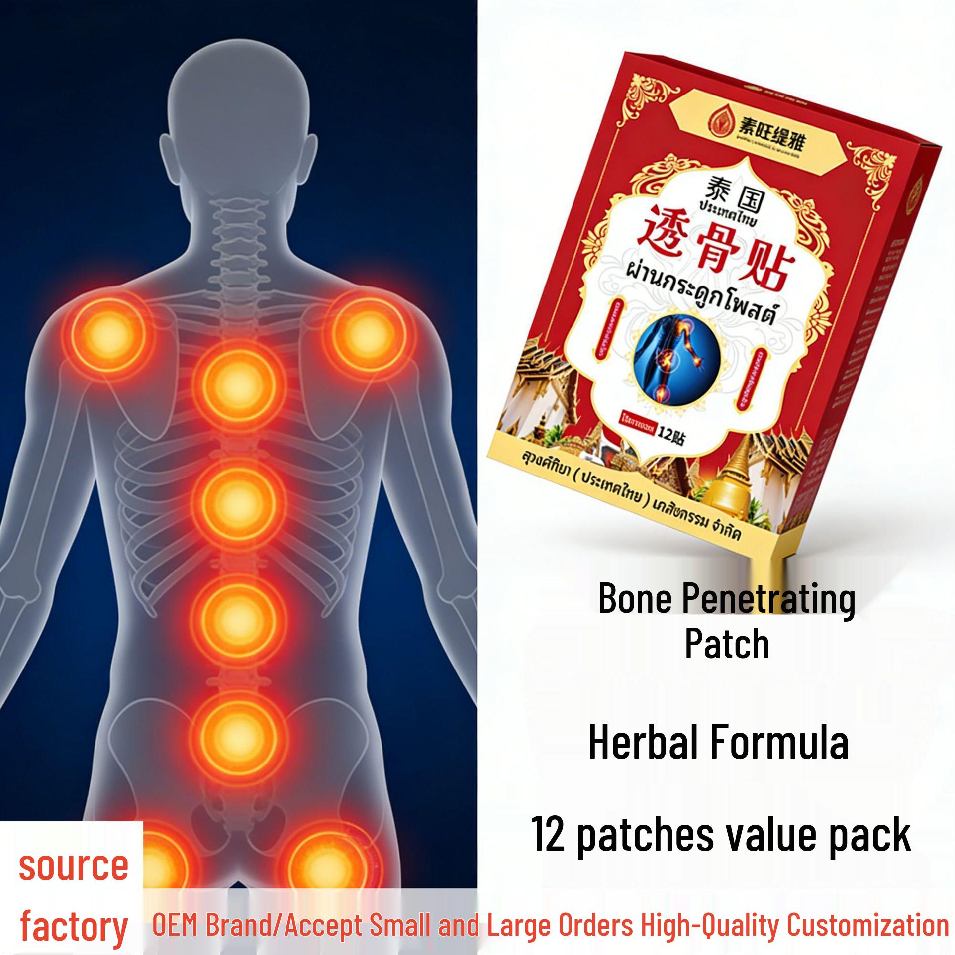 Таиландские самонагревающиеся мокса-пластыри для шеи, поясницы и плеч