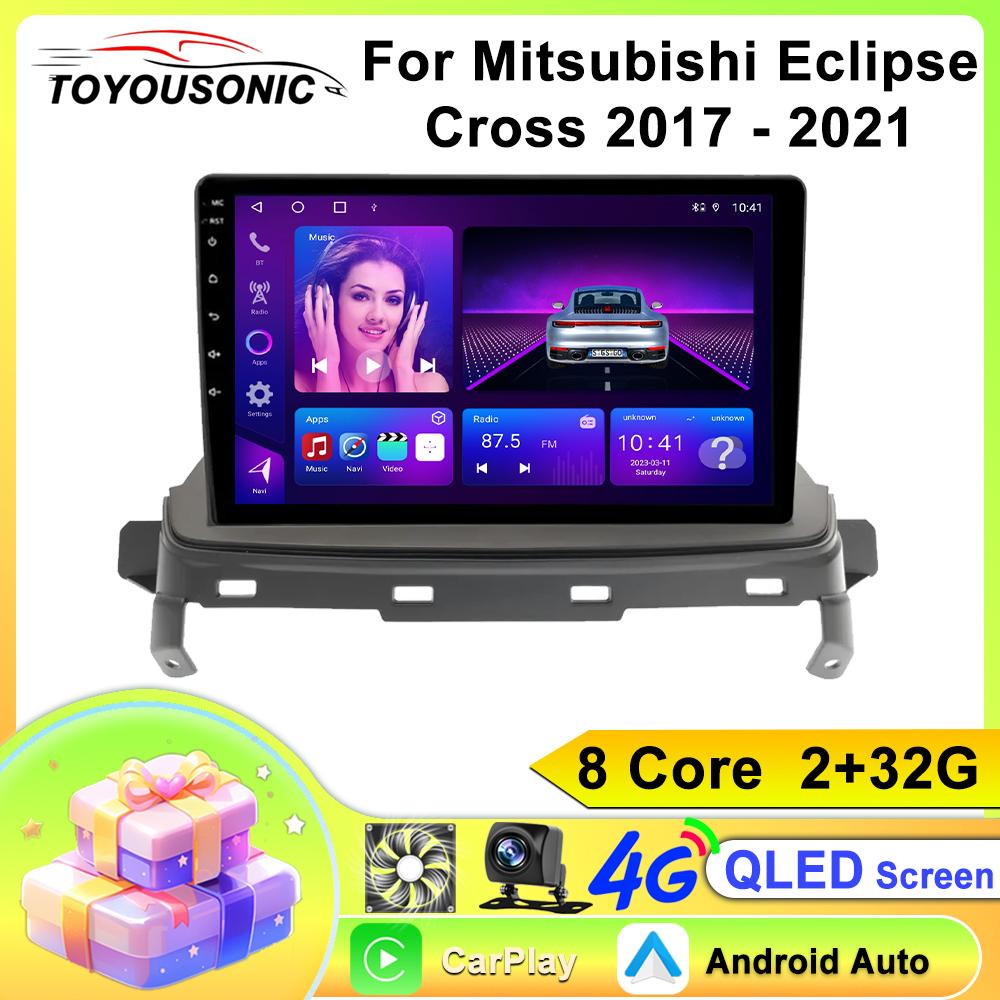 Car Carplay IPS For Mitsubishi Eclipse Cross 2017-2021  Android Radio Auto GPS Navigation Multimedia Video Stereo Player 4G BT 2din DVD