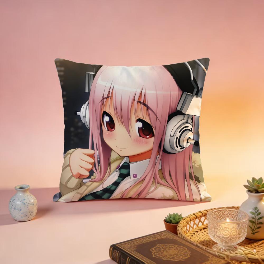Popular SSUPER SONICOed Cushion Cover Premium SkinFriendly Pillow Case MultiPurpose for Home Office Travel