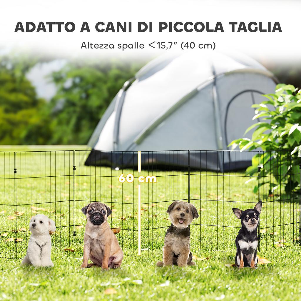 Dog Playpen, Expandable and Foldable, 50x60 Cm, Black