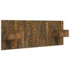 Headboard with Nightstands Smoked Oak Wood Based Material