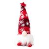 Polyester Stuffed Gnome Collectibles Lighted Christmas Doll, Knitted Figurine with LED Light, Creative Hanging Legs Sitting Ornaments Luminous Desktop